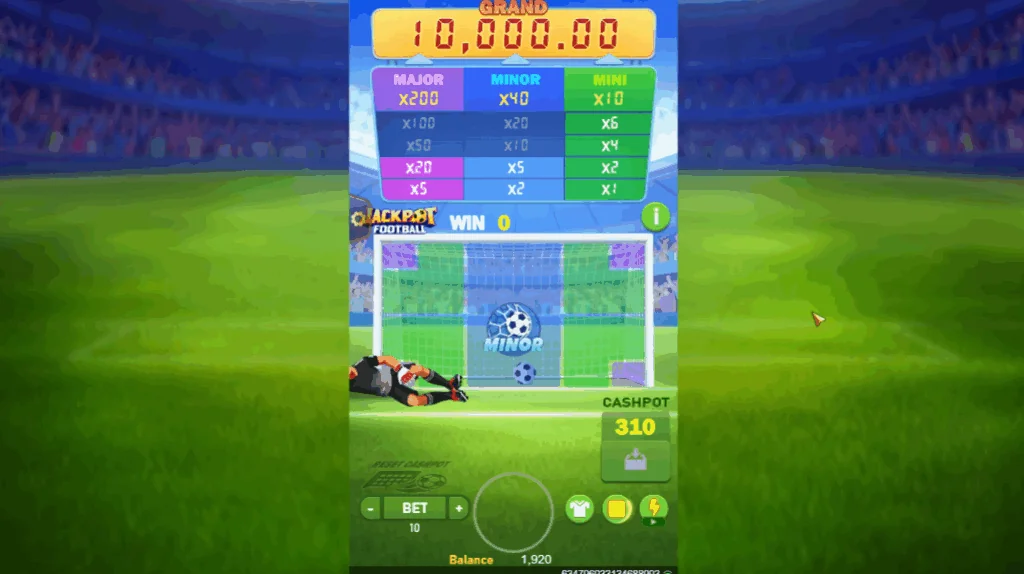 Jackpot Football demo gameplay