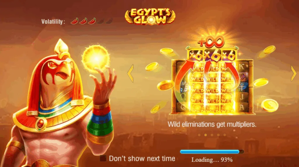 Egypt’s Glow slot game screenshot