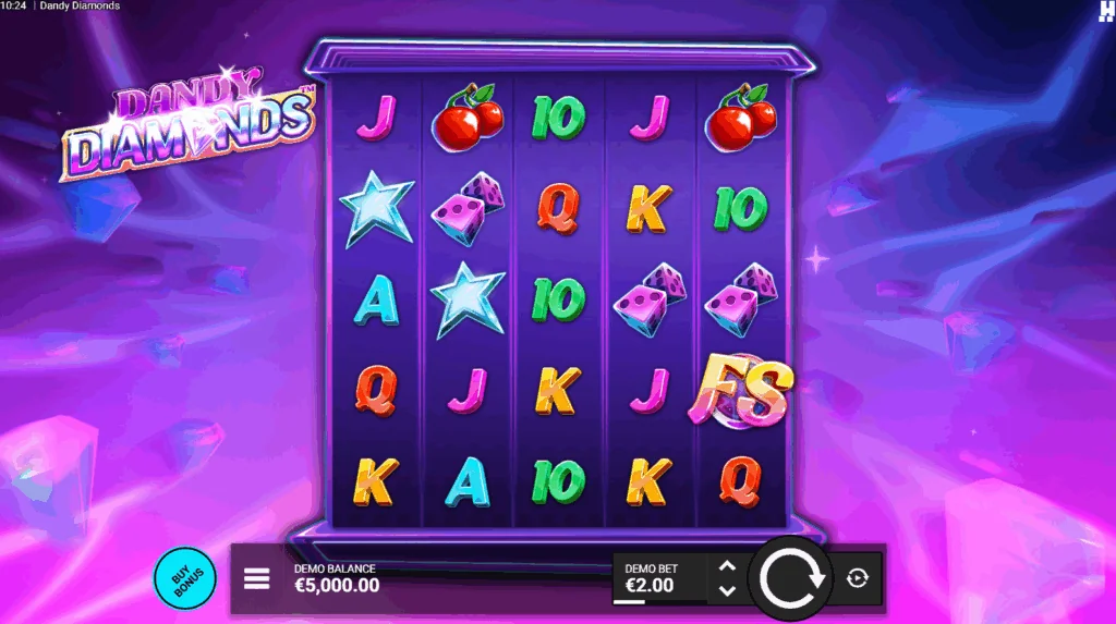 Dandy Diamonds slot game screenshot