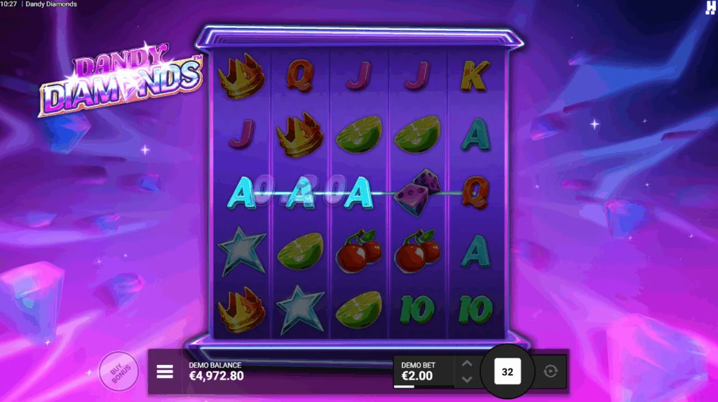Dandy Diamonds slot features and rtp