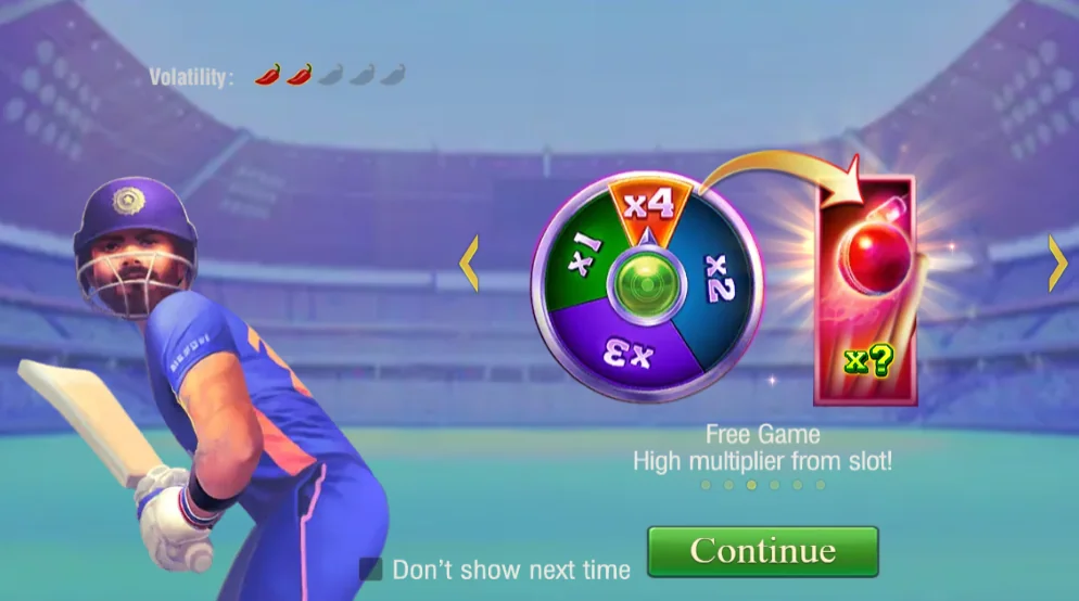 Cricket King 18 slot game screenshot