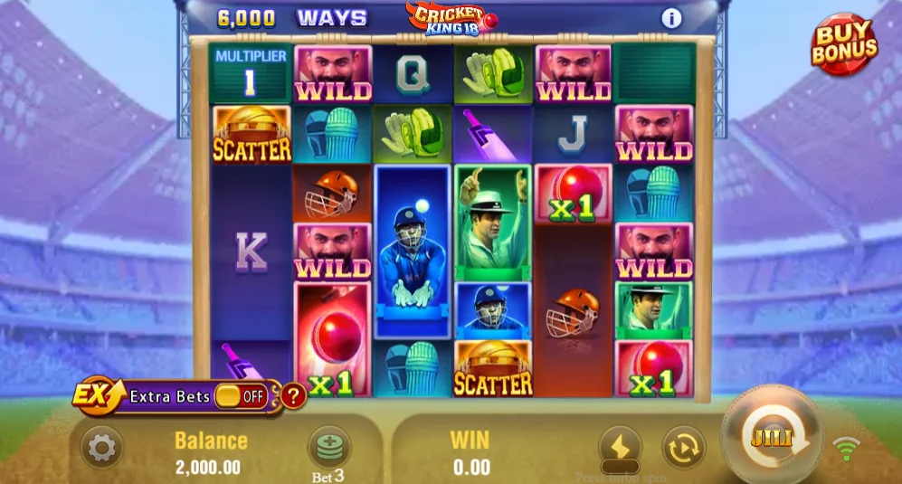 Cricket King 18 slot features and rtp