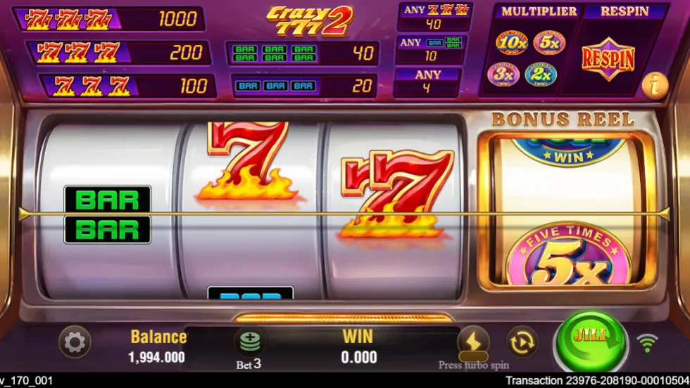 Crazy 777 2 demo gameplay