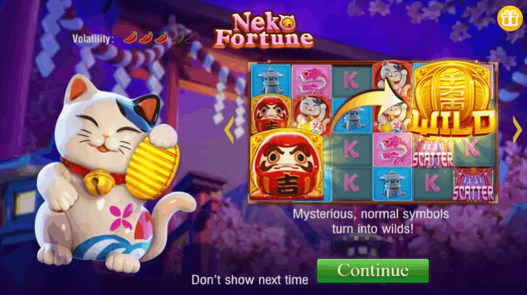 Neko Fortune slot game screenshot