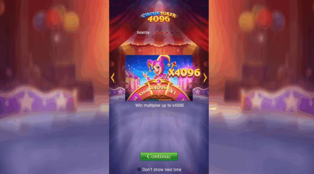 Circus Joker 4096 slot game screenshot