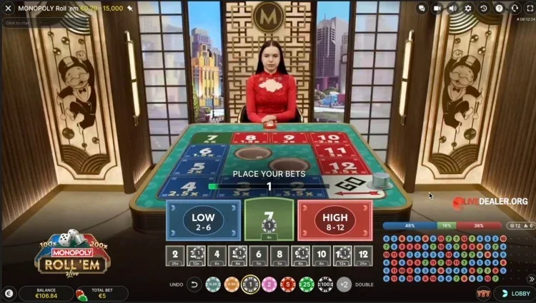 MONOPOLY Roll 'em game screenshot