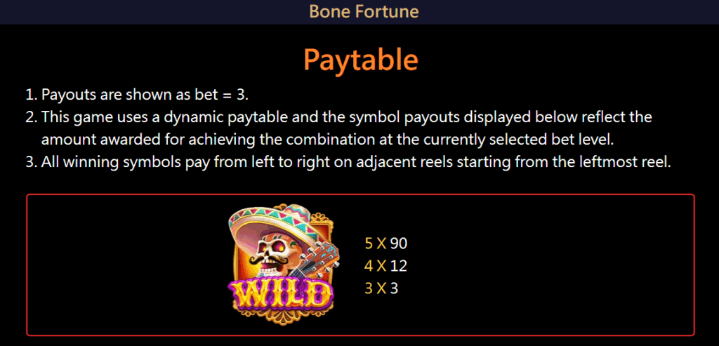 how to play Bone Fortune slot game