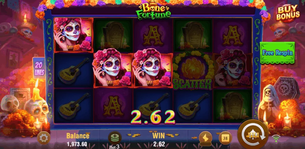 Bone Fortune slot features and rtp