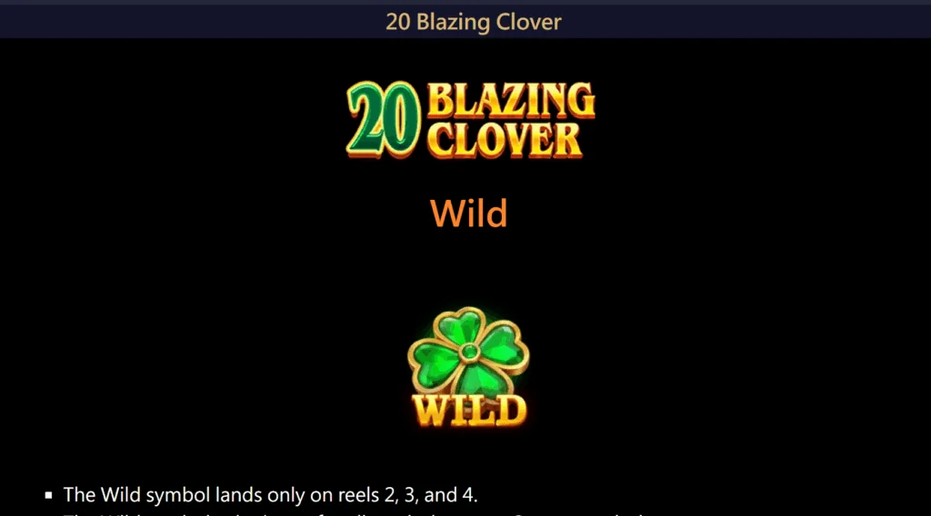 how to play 20 Blazing Clover slot game