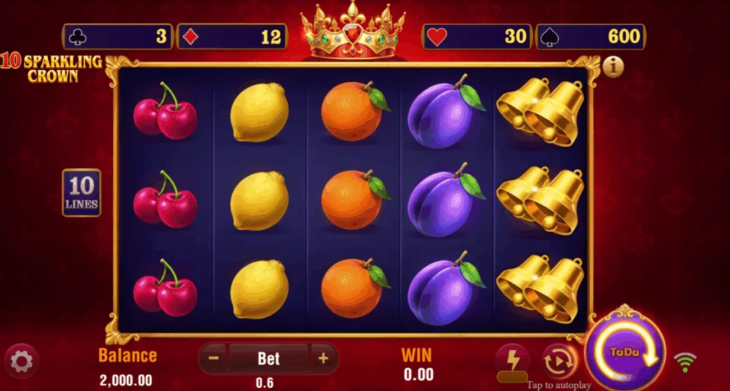 10 Sparkling Crown slot game screenshot