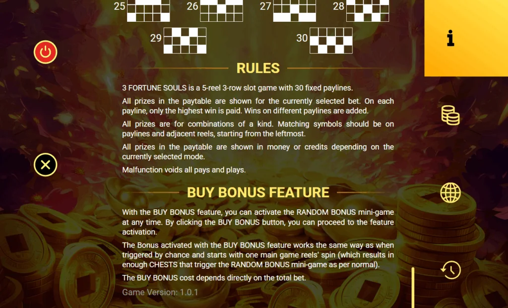 how to play 3 Fortune Souls slot game