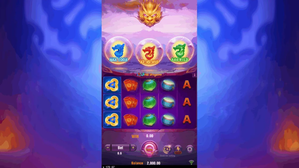 3 Pot Dragons slot game screenshot