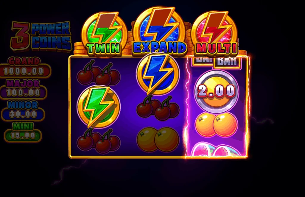 3 Power Coins Running Wins slot features and rtp