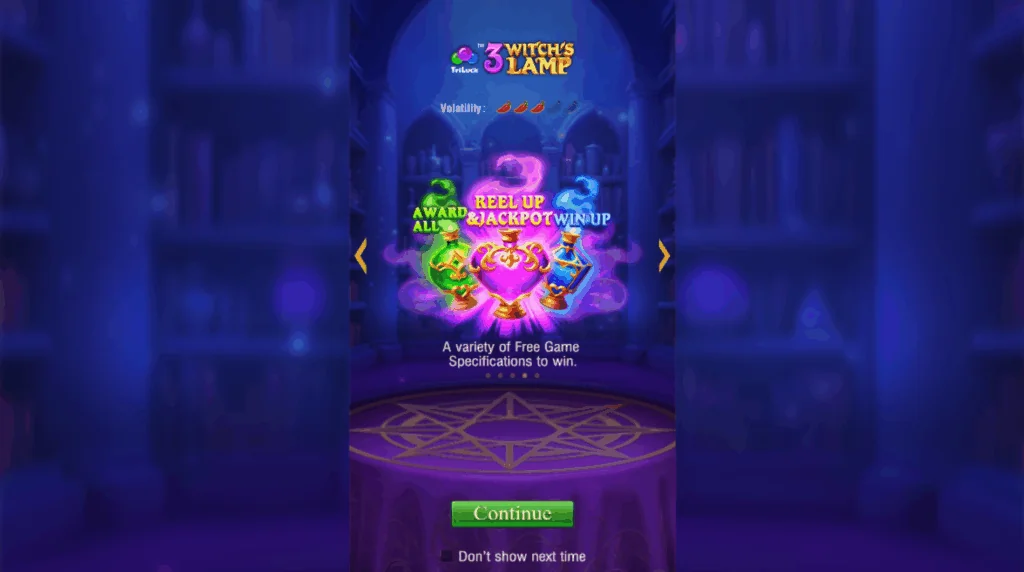 3 Witch’s Lamp slot game screenshot