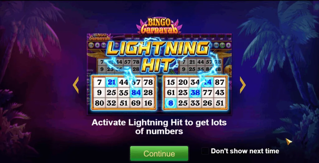 Bingo Carnaval slot game screenshot