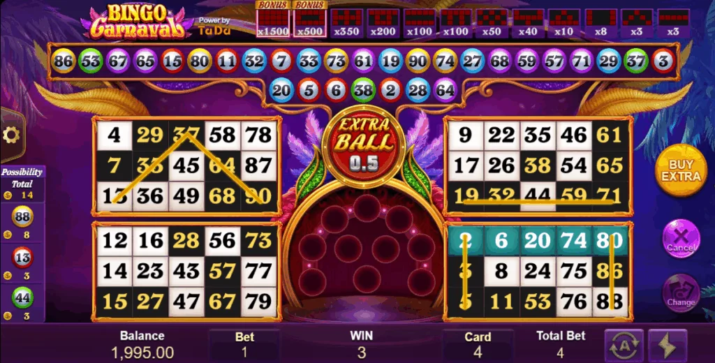 Bingo Carnaval demo gameplay