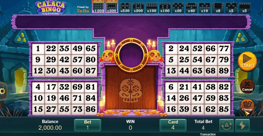 Calaca Bingo slot game screenshot