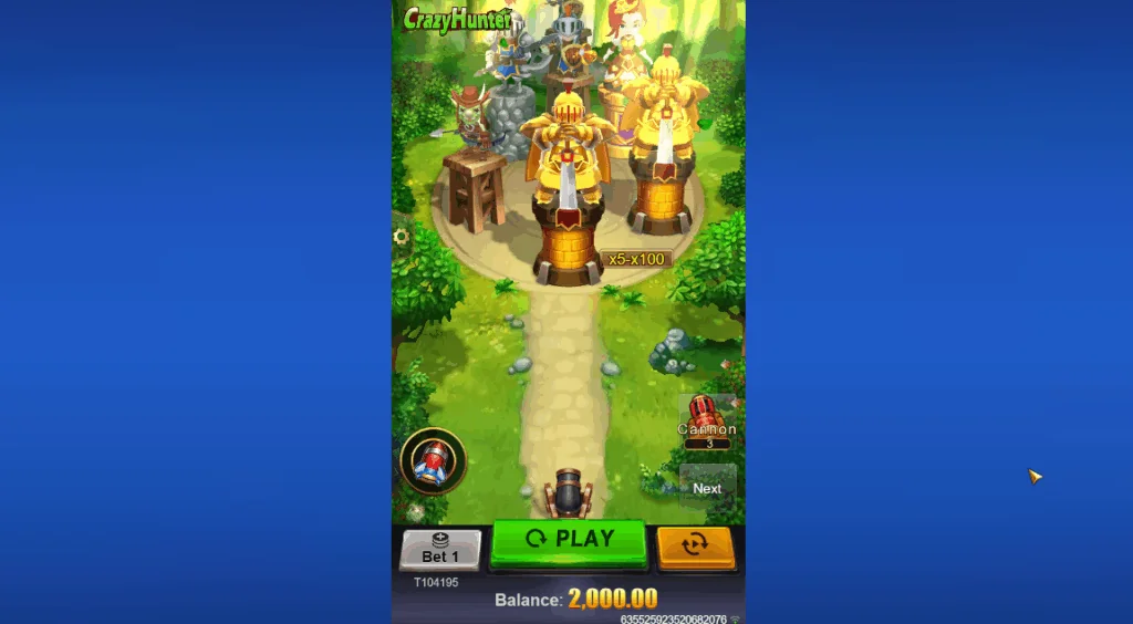 Crazy Hunter slot game screenshot