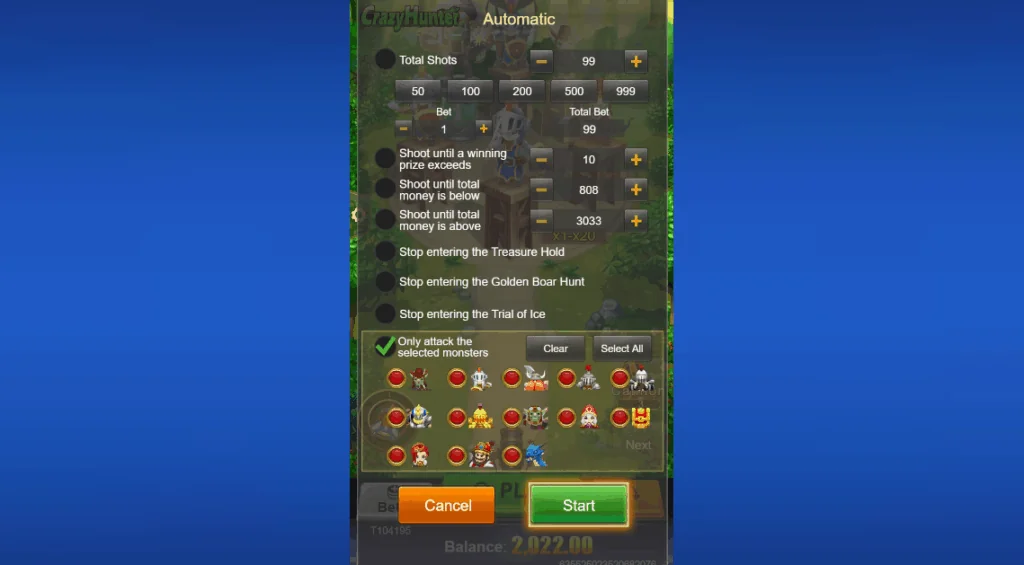 how to play Crazy Hunter slot game