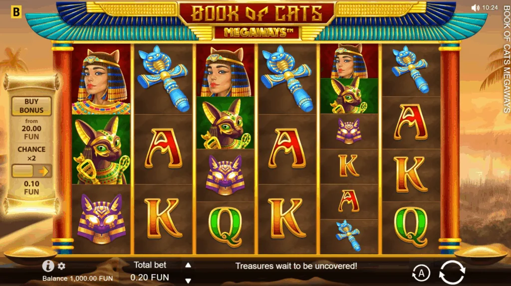 Book of Cats Megaways demo gameplay