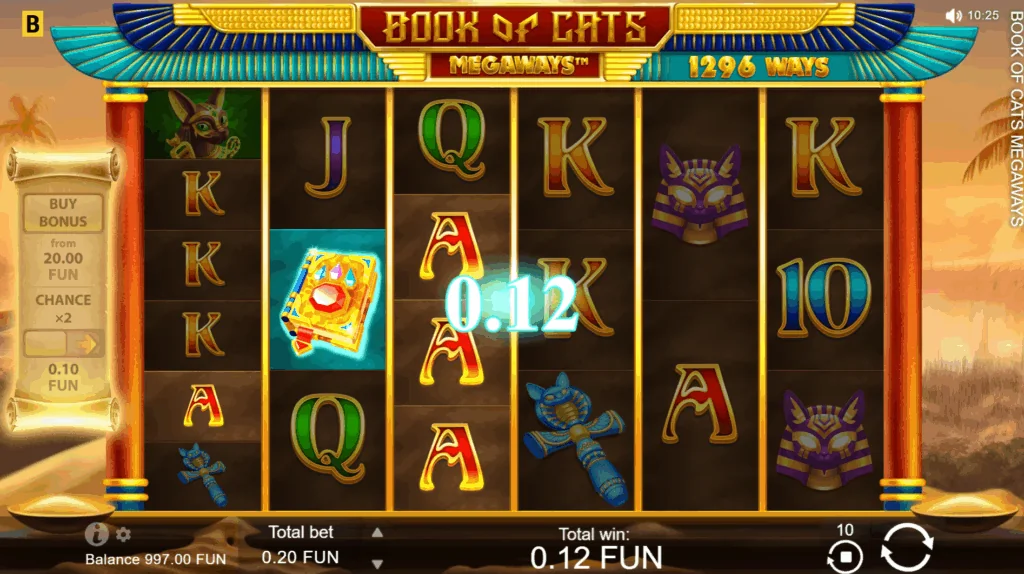 Book of Cats Megaways slot features and rtp