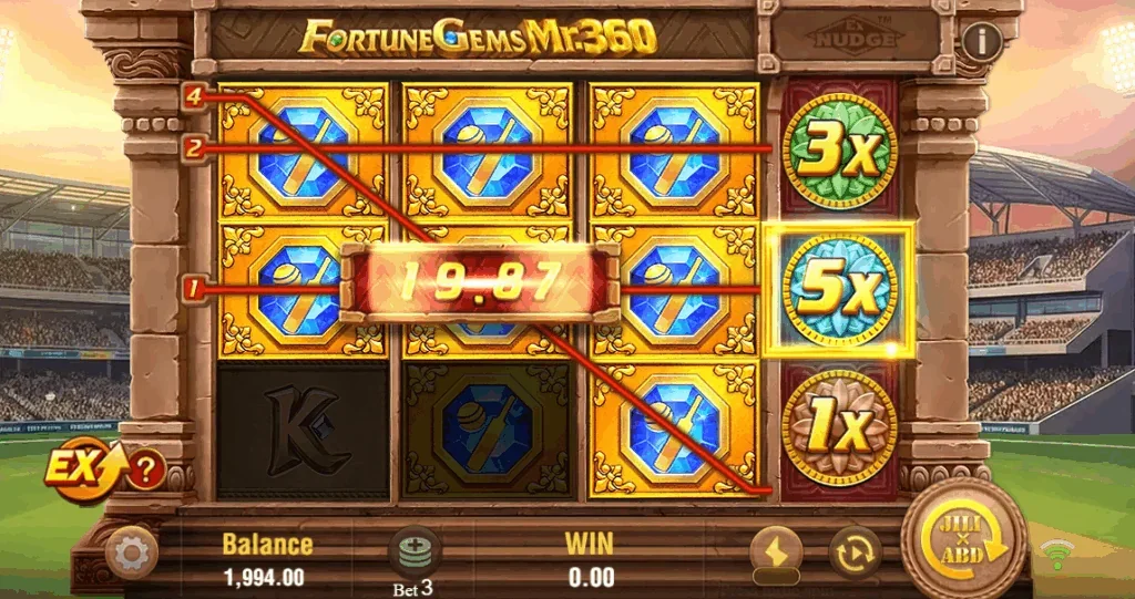 how to play Fortune Gems Mr. 360 slot game