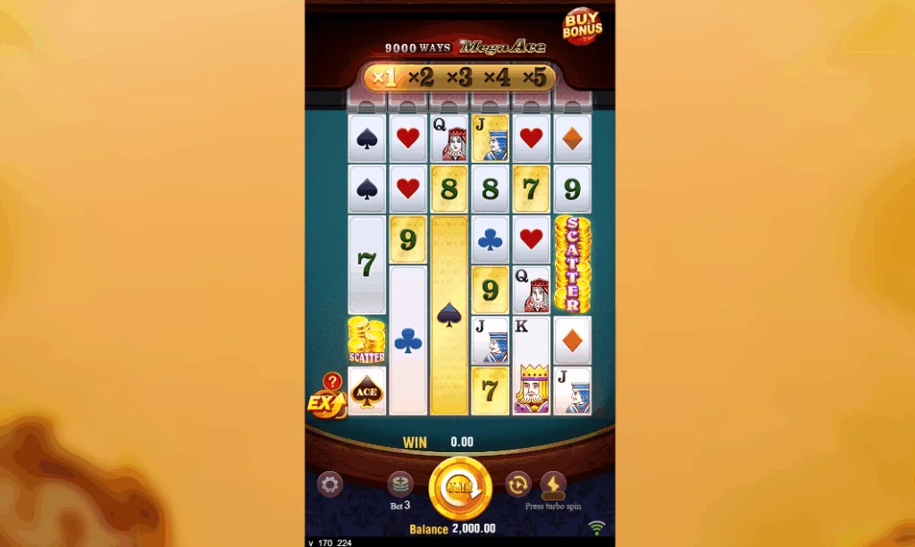 Mega Ace slot game screenshot