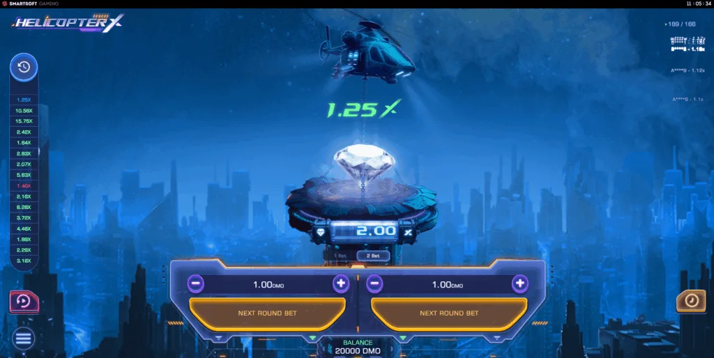 Helicopter X slot game screenshot