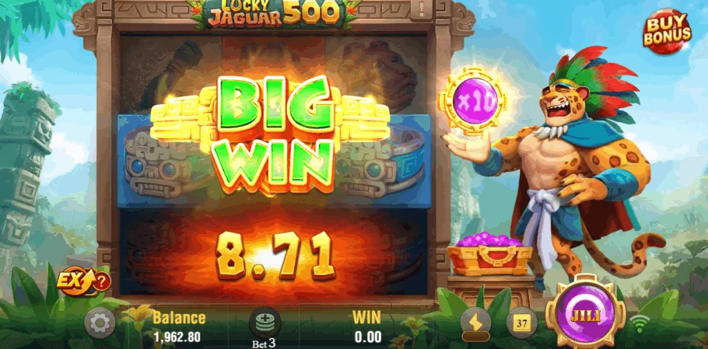 Lucky Jaguar 500 slot features and rtp