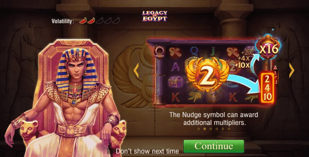 Legacy of Egypt slot game screenshot