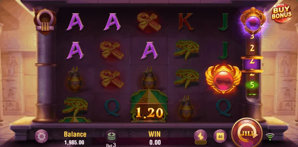 Legacy of Egypt slot features and rtp