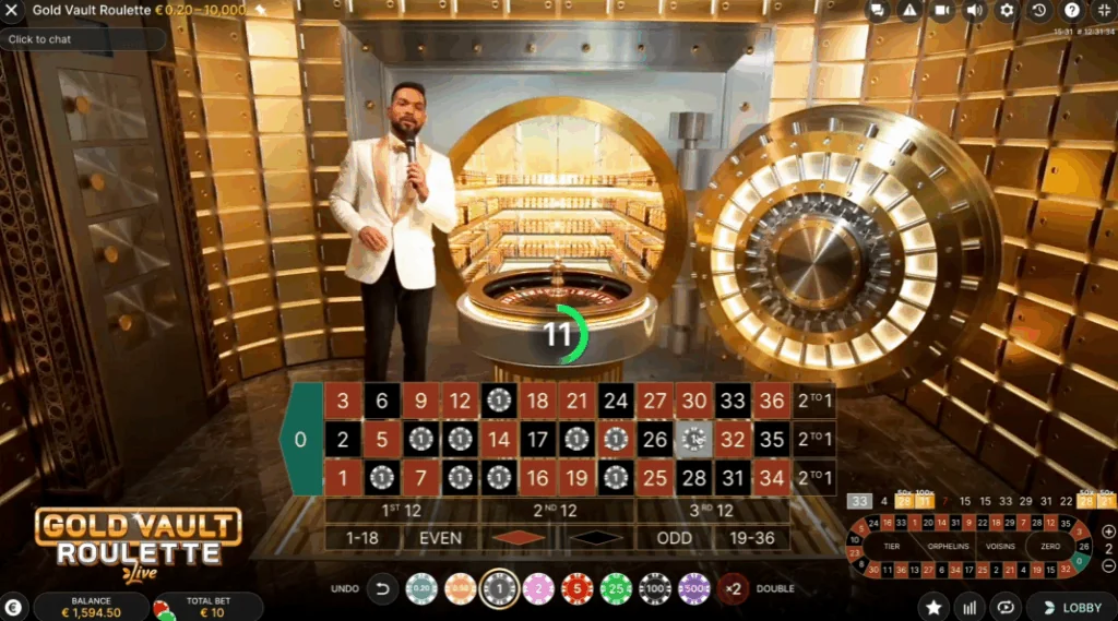 Gold Vault Roulette demo gameplay