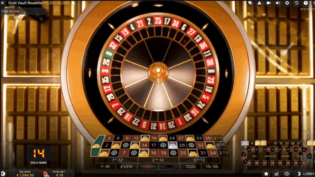 Gold Vault Roulette screenshot