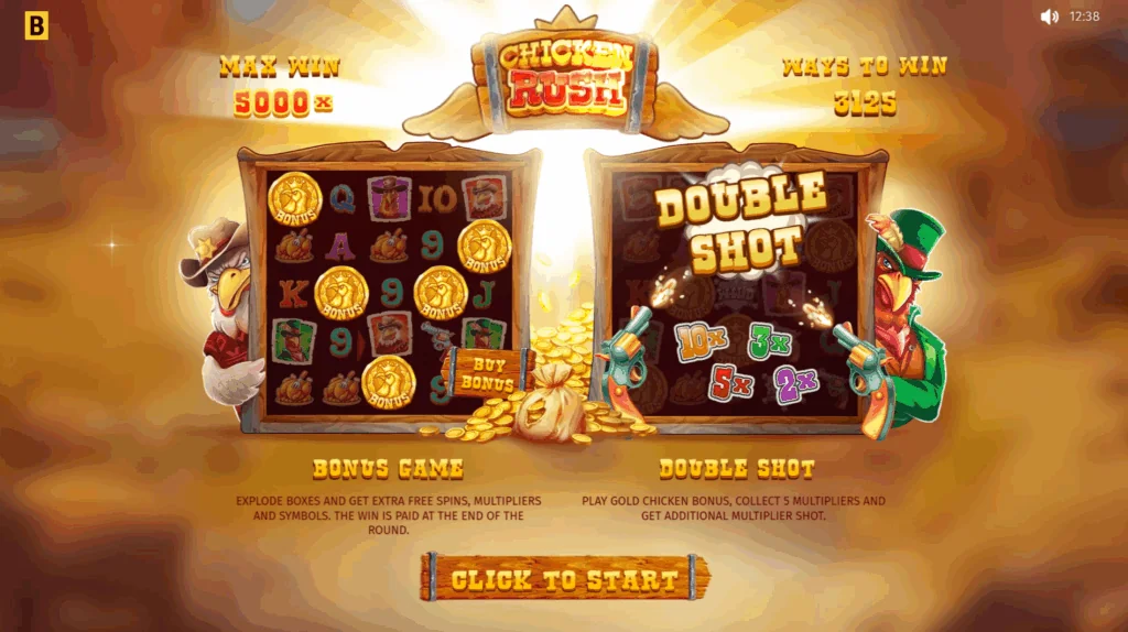 Chicken Rush slot game screenshot