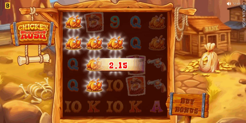 Chicken Rush slot features and rtp