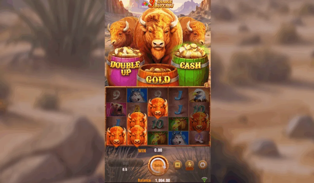 3 Charge Buffalo slot features and rtp
