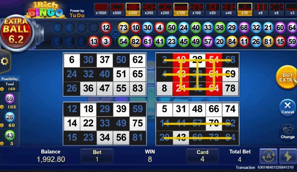 iRich Bingo slot features and rtp
