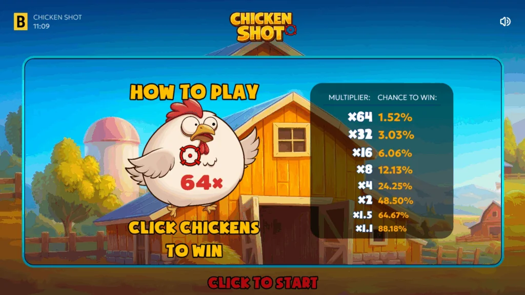Chicken Shot slot game screenshot