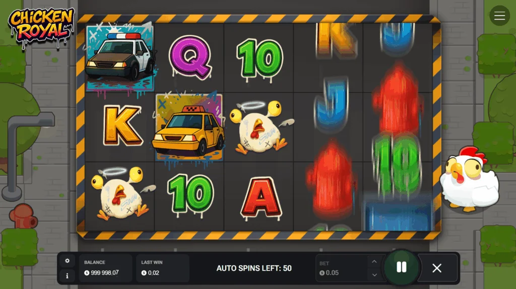 Chicken Royal slot features and rtp