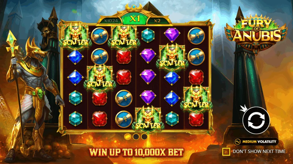 Fury of Anubis slot game screenshot