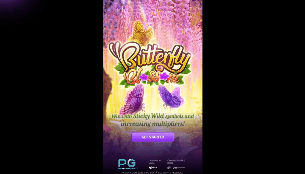 Butterfly Blossom slot game screenshot